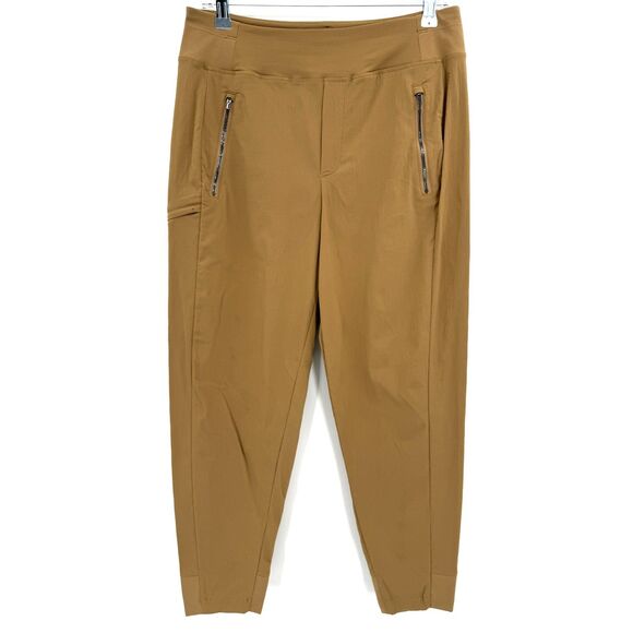 ATHLETA Trekkie North Tan Beige Ankle Jogger Pants Size 8 - Picture 2 of 7